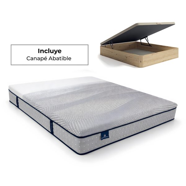 Colchón Hibrid Quality + Canapé Abatible de Madera