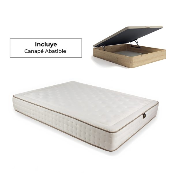 Colchón de micromuelles ensacados Suprem + Canapé Abatible de Madera