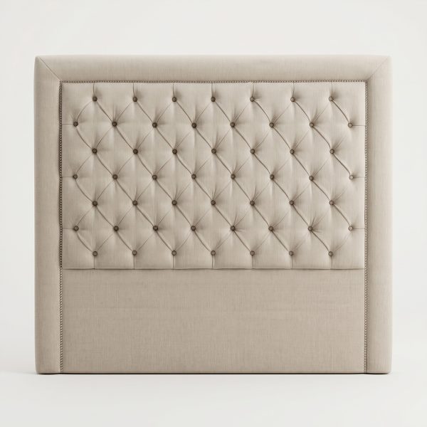 Cabecero crema de tela medidas 145x134