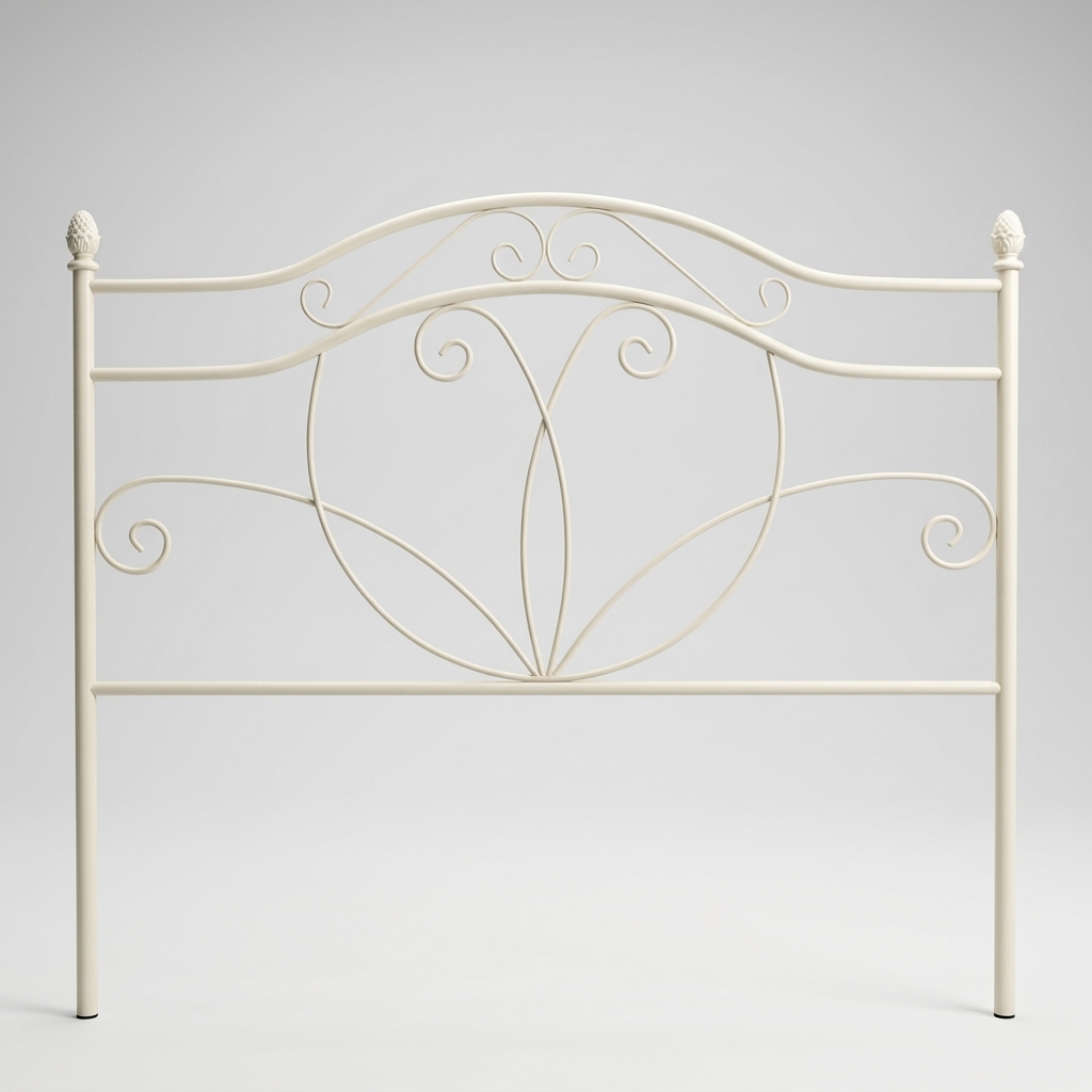 Cabecero de forja marfil Cama de 135 cm