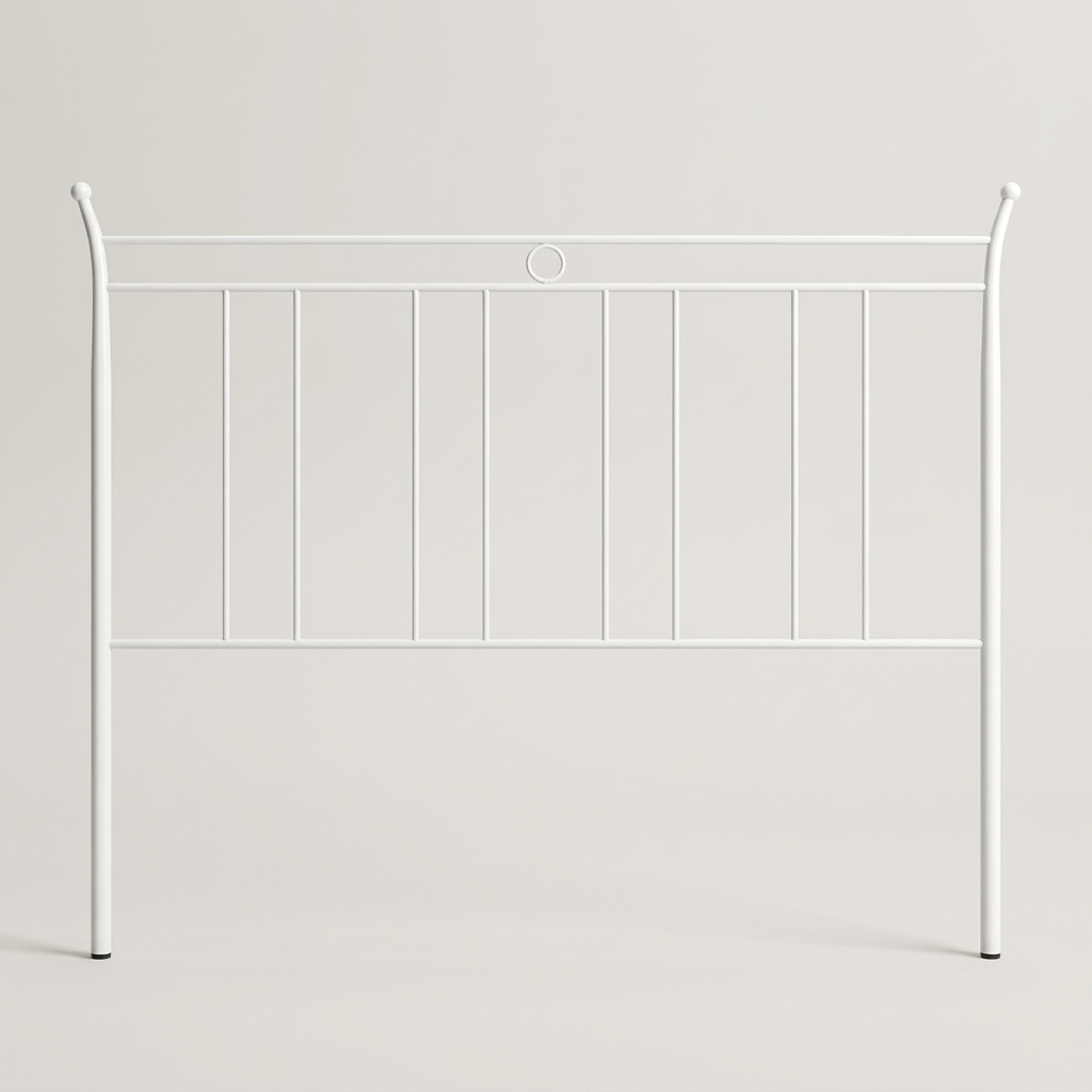 Cabecero de forja marfil barras Cama de 135 cm