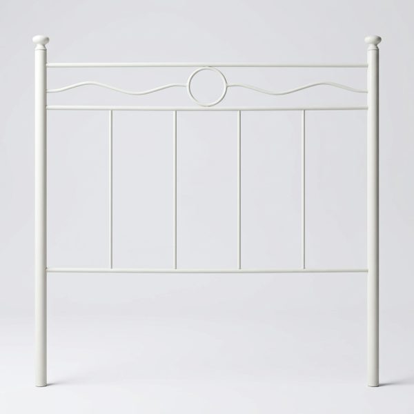 Cabecero de Forja Marfil 90 cm Diseño Círculo