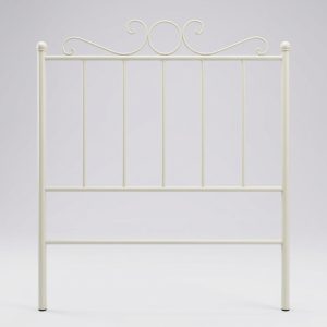 Cabecero de forja marfil de circulo arriba Cama de 90 cm