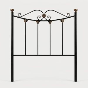 Cabecero de forja negro hojitas Cama de 90 cm