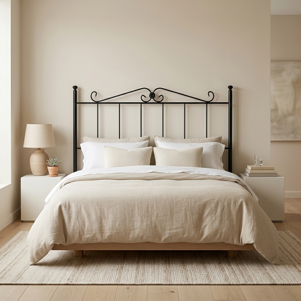Cabecero de forja negro para habitacion