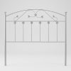 Cabecero de forja plata hojas Cama de 135 cm