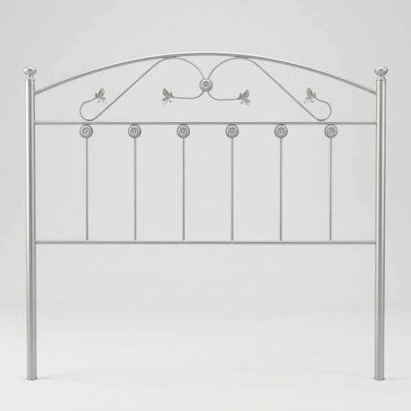 Cabecero de Forja Plata Hojas 135 cm