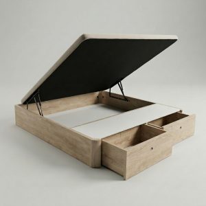 Outlet Canapé de madera con cajones abiertos