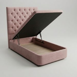 Outlet Pack Canape tapizado rosa y cabezal tapizado