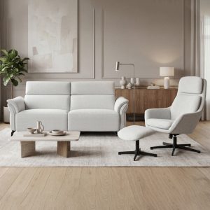 Pack sofa electrico 3 plazas SUEDER y Sillon NANTES
