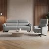 Pack sofe electrico 3 plazas SUEDER y Sillon LYON