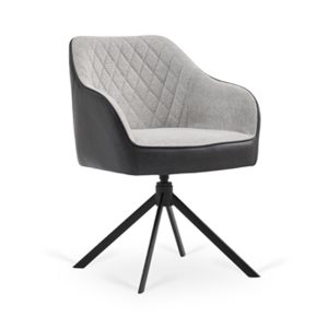 Silla de comedor giratoria DALLAS color gris